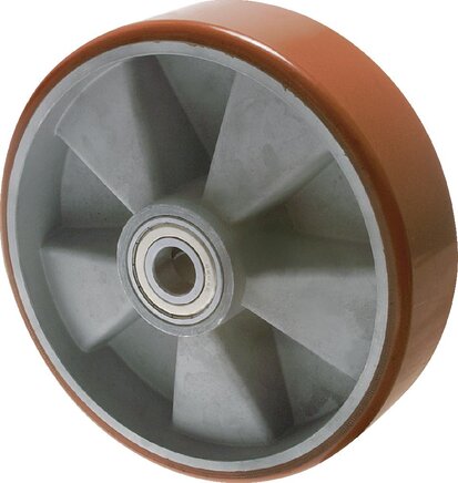 Exemplarische Darstellung: Polyurethan-Schwerlastrolle (Aluminiumfelge)