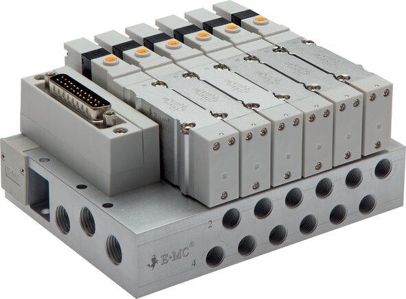 Exemplarische Darstellung: Ventilterminal mit Anschlussplattenventilen