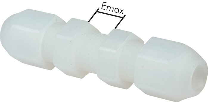 Exemplarische Darstellung: Gerade Schottverschraubung, Kunststoff