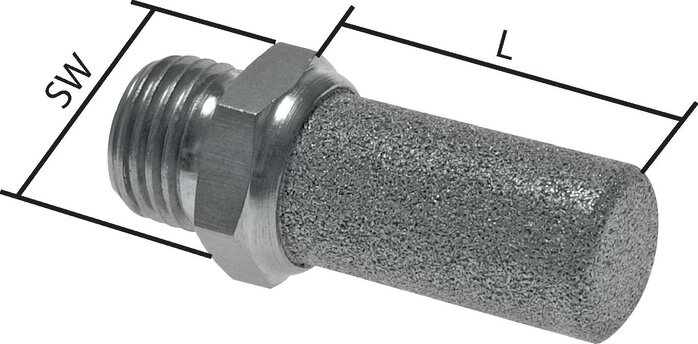 Exemplarische Darstellung: Edelstahl Schalldämpfer