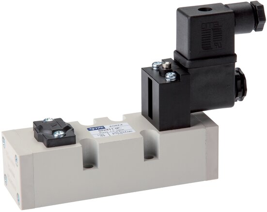 Exemplarische Darstellung: 5/2-Wege ISO-Magnetventil mit Federrückstellung