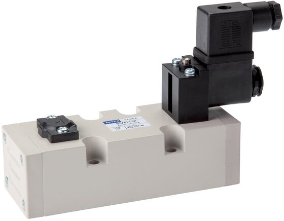 Exemplarische Darstellung: 5/2-Wege ISO-Magnetventil mit Federrückstellung