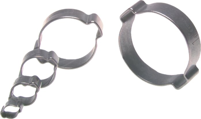 Exemplarische Darstellung: 2-Ohr Schlauchschelle, Stahl verzinkt