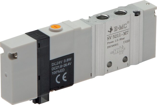 Exemplarische Darstellung: Halbmuffenventil (ein Ventilmagnet)