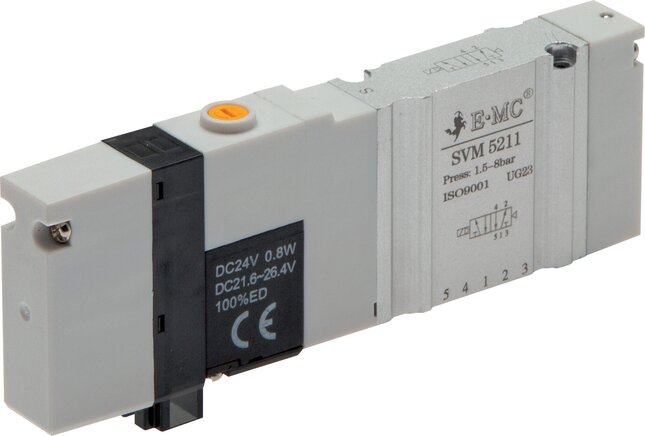 Exemplarische Darstellung: Anschlussplattenventil (ein Ventilmagnet)