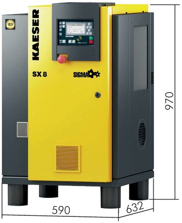 Exemplarische Darstellung: Schraubenkompressor