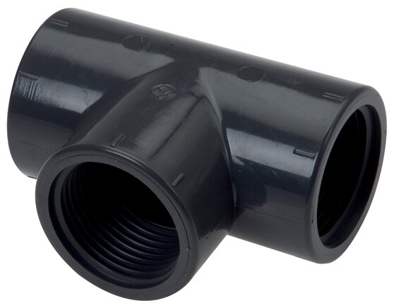 Exemplarische Darstellung: T-Stück mit Innengewinde, PVC-U