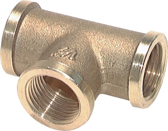 Exemplarische Darstellung: T-Stück mit Innengewinde (geschmiedet), Messing
