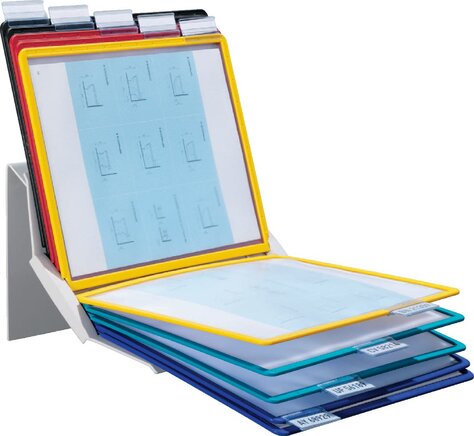 Exemplarische Darstellung: Durable VARIO Sichttafelsystem Tischständer/Wandhalter