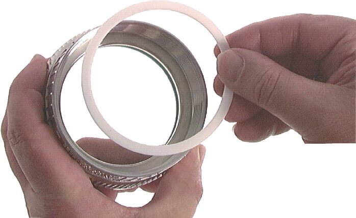 Exemplarische Darstellung: Gewindedichtung für Tankwagen-Kupplung, PTFE