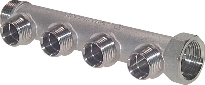 Exemplarische Darstellung: 4 Abgänge, mit Außengewinde an der Entnahmestelle