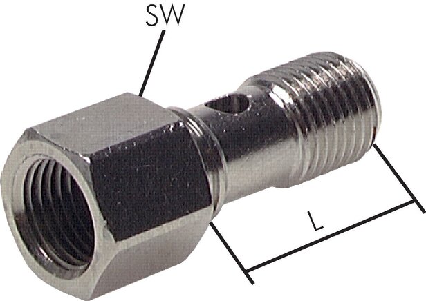 Exemplarische Darstellung: Hohlschraube mit Innengewinde (1-fach)
