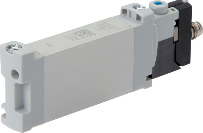 Exemplarische Darstellung: 5/2-Wege Magnetventil mit Federrückstellung