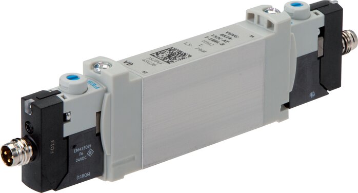 Exemplarische Darstellung: 2x 3/2-Wege Magnetventil mit Luftfeder (NC/NC)