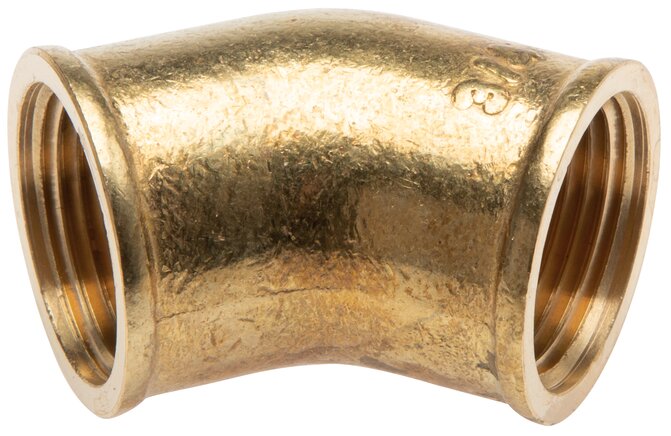 Exemplarische Darstellung: Winkel 45° mit Innengewinde, Messing