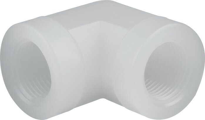 Exemplarische Darstellung: Winkel 90° mit Innengewinde, Polypropylen & PVDF