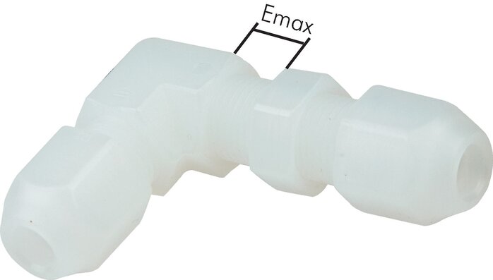 Exemplarische Darstellung: Winkel-Schottverschraubung, Kunststoff