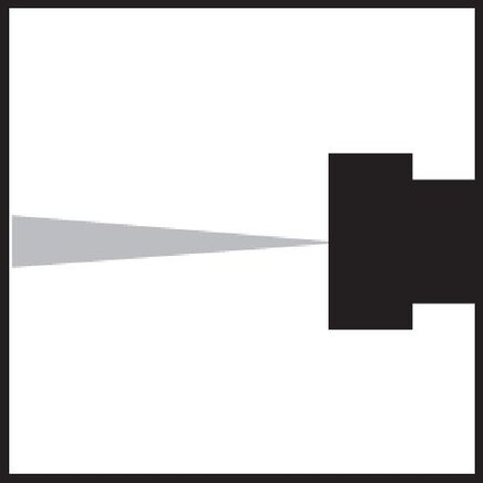 Anwendungsbeispiel: Wasserpistole Standard, konzentierter Strahl