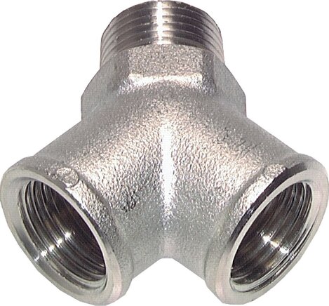 Exemplarische Darstellung: Y-Einschraubstück, Messing vernickelt