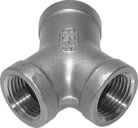 Exemplarische Darstellung: Luftweiche 2-fach mit Innengewinde, 1.4408