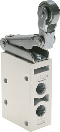 Exemplarische Darstellung: 3/2-Wege Leerrücklaufrollenventil (Stahlrolle)