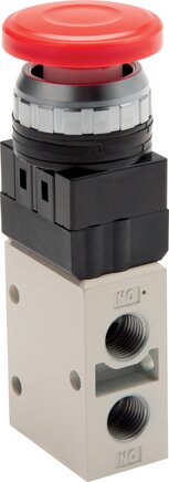 Exemplarische Darstellung: 3/2-Wege Pilztasterventil