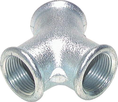 Exemplarische Darstellung: Luftweiche 2-fach mit Innengewinde, Temperguss verzinkt, Typ 220