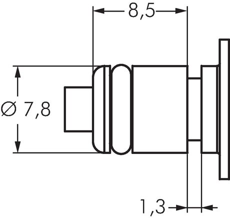 Detailansicht: Steckerabmessungen