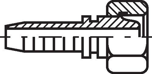 Exemplarische Darstellung: Stahl-Pressarmatur für Hydraulikschlauch, DKL