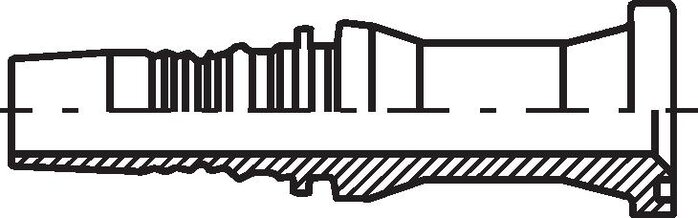 Exemplarische Darstellung: Pressarmatur für Hydraulikschlauch, SFS