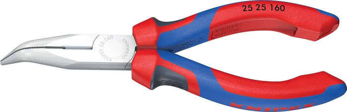 Exemplarische Darstellung: Flachrundzange (abgewinkelt, verchromt mit 3K-Griffen)