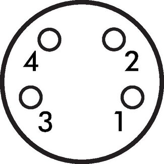 Schaltsymbol: M 8-Buchse (4-polig)