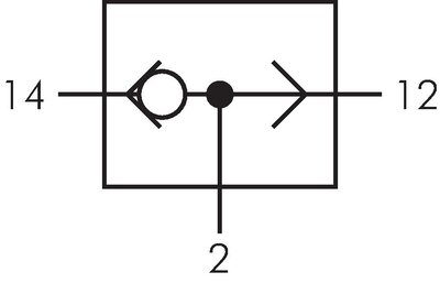 Schaltsymbol: ODER-Ventil
