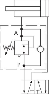 Schaltsymbol: Einsatz Luft-Sparventil