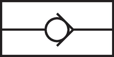 Schaltsymbol: Rückschlagventil ohne Feder