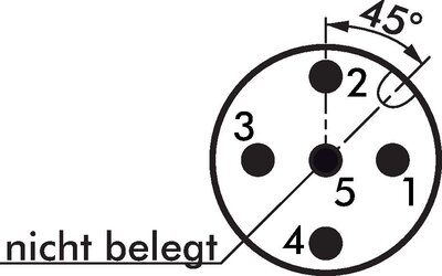 Schaltsymbol: M 12-Stecker (A-codiert, 5-polig)