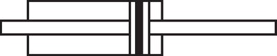 Schaltsymbol: durchgehende Kolbenstange