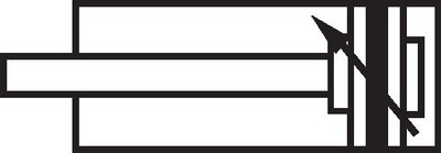 Schaltsymbol: einstellbare Endlagendämpfung